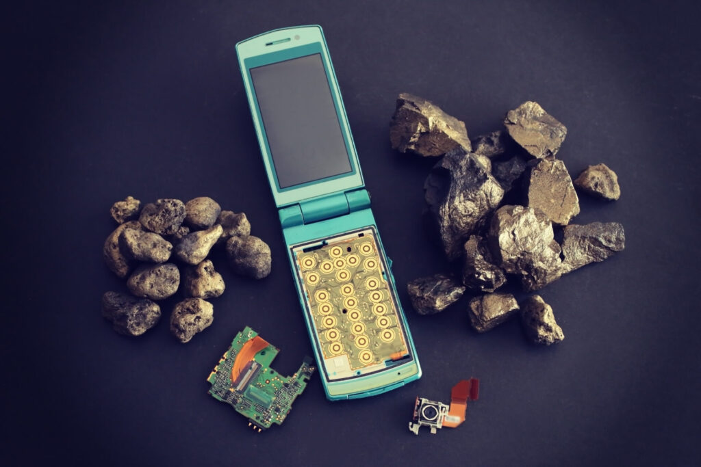 Rare metals and rare earths used in digital devices such as computers and mobile phones
